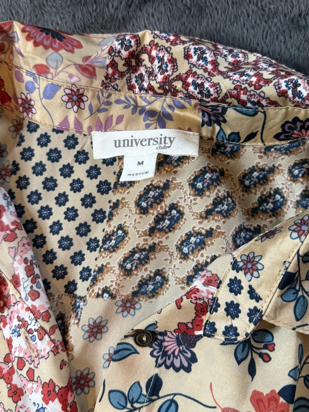 Patchwork Floral Maxi Dress in Cream and Navy - Picture 9 of 14